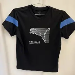 PUMA Tシャツ ブラック ブルー キッズ 160