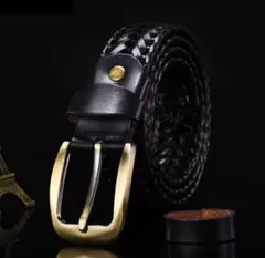 ベルト　メッシュベルト　メンズ　黒  茶色　本革
レザー ビジネス　高品質