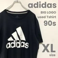アディダス ビッグロゴ プリントTシャツ 90s当時物 ビッグサイズ 古着 XL