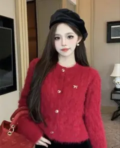 SHEIN シーイン ニット 赤 セーター
