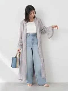 earth music&ecology マルチストライプワンピース