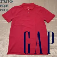 GAP STRETCH PIQUE ポロシャツ ピンク Lのサムネイル