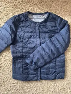 美品　キッズ　UNIQLO ウルトラライトダウン　ネイビー 130cm