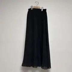 【値下げ、9/30まで】GU ロングスカート　黒
