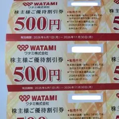 匿名 迅速発送 追跡番号 12000円分 ワタミ株主優待券(500円券×24枚