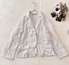 ストライプ テーラードジャケット