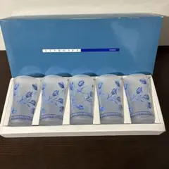 新品未使用 カメイガラス タンブラー グラス コップ　5個 花柄