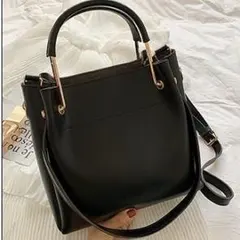 バッグ レディース ブラック 斜めがけ ショルダー ハンドバッグ スクエア 合皮