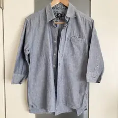 BEAMS HEART ビームス 七分袖 シャツ デニム調 Lのサムネイル