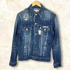 IMV デニムジャケット XL ブルー/ホワイト - メルカリ
