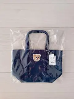 ラブラリー バイフェイラー オールドテディ ワッペントートバッグ ネイビー