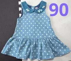 mezzoPiano❤︎ドット柄❤︎ジャンパースカート 90のサムネイル