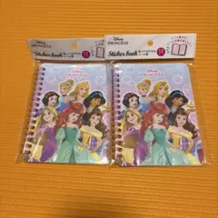 新品　ディズニープリンセスシール帳　リング セリア　2セット