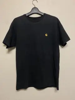 黒のクルーネックTシャツ（刺繍ロゴ）...