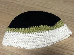 流行り　ハンドメイド　クラッシャーハット　クロシェハット　ニット帽　小さめ