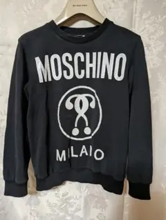 MOSCHINO KID ロゴプリント トレーナー ブラック
