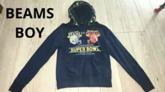 BEAMS BOY ビンテージ加工スーパーボウル パーカー ネイビーのサムネイル