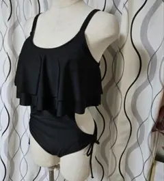 ブラックフリルワンピース水着 ビキニ