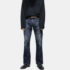 日本製　00s ブーツカット　フレア　インディゴ　W29