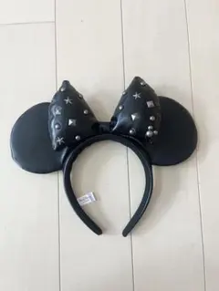 ミニーちゃん レザーカチューシャ(ディズニー) ブラック