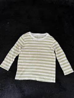 無印良品ストライプ柄長袖カットソー 100cm