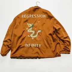 美品　近年　RNA ブルゾン　刺繍　龍　チェッカーフラッグ　リバーシブル　光沢のサムネイル