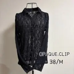 【新品未着用】OPAQUE.CLIP レースシャツ ブラック 38/Mのサムネイル