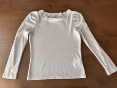 【美品】アースミュージック＆エコロジー パフスリーブ リブカットソー 白