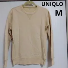 UNIQLO　ベージュ M 長袖カットソー　メンズ　ユニクロ　秋冬　春物
