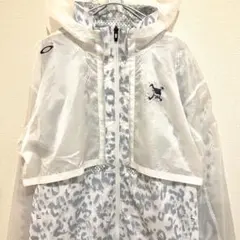 Oakley ゴルフ PRIMEFLEXレオパード柄ジャケット ホワイト