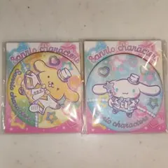 セブンイレブン限定　サンリオ　缶バッチ型ミラー シナモンロール、プリン