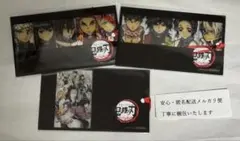鬼滅の刃★柱たちとお館様１ufotable cafe しおり風クリアカード３点