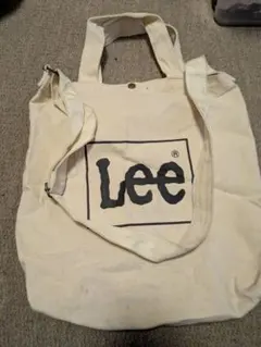 Lee キャンバス トートバッグ クリーム色