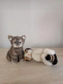 羊毛フェルト 猫2点セットのサムネイル