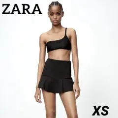 ZARA ミニフリル　スカート　フリルスカート　キュロット　ミニスカート
