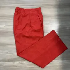 GU ハイウエスト 赤 カジュアルパンツ