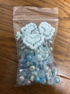 ビーズセット（青、水色系）