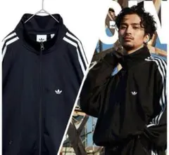 【常田大希着用‼】美品 adidasベッケンバウアージャージ XL 黒白 古着