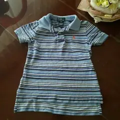 ラルフローレン ストライプ柄ポロシャツ