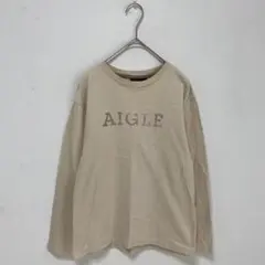 【AIGLE/エーグル】長袖　カットソー　トップス【XS】ベージュ系　コットンのサムネイル