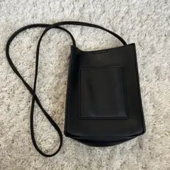 スクエアショルダーバッグ 黒