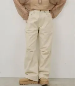 【Kastane】【WHIMSIC】 コットンツイルニータックパンツ 1