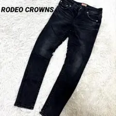 RODEO CROWNS ロデオクラウンズスリムストレッチジーンズ ブラック