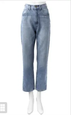 GRL グレイル　ハイウエストストレートデニムパンツ　[cu295]