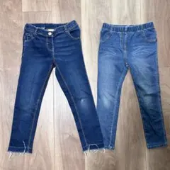 nextデニム、デニムレギンスのセット　110-115