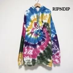 RIPNDIP リップンディップ タイダイ柄 パーカー トレーナー XL