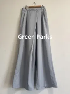 グリーンパークス(Green Parks) アシメウエストタックパンツ ワイド