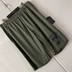 3LMCFARLAND UNIVERSITY ロゴプリント ハーフパンツ カーキ