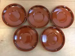 秀衡塗り　茶托 5枚セット