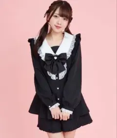 パルエルフィー リボン付きドットチュールティアードワンピース